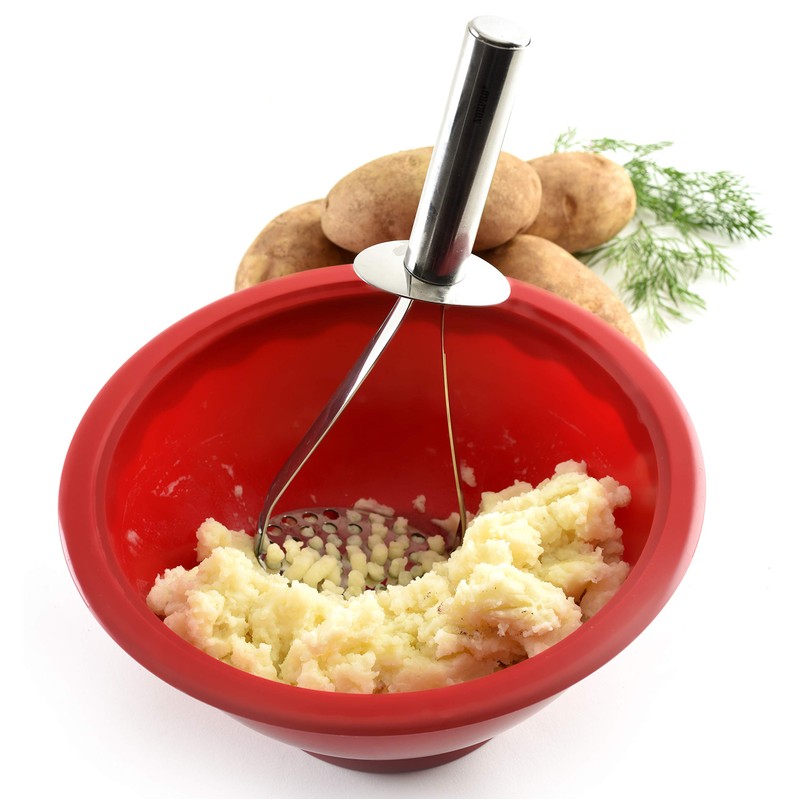 Norpro 1231 Krona S/S Masher with Guard, Silver