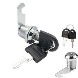 BLOOPIC File Cabinet Locker Lock Zinc Alloy Durable Rust Proof Anti-Theft 2 Extra Keys Single Opening 16mm File Cabinet Desk Cabinet Personal Mailbox