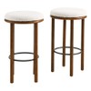 Modway Fable 30 Inch Backless Wood Bar Stools Set of