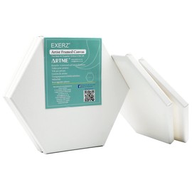 EXERZ Hexagon Stretcher Frame Pack of 5 Canvas Framed Art Canvas 1.7 cm Thick / 280 GSM
