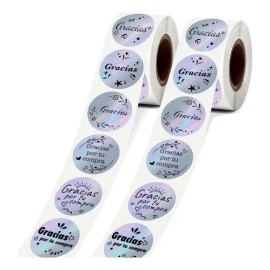 1000pcs De 3.8cm Etiquetas Pegatinaspara Gracias Envoltorios                                                                                          