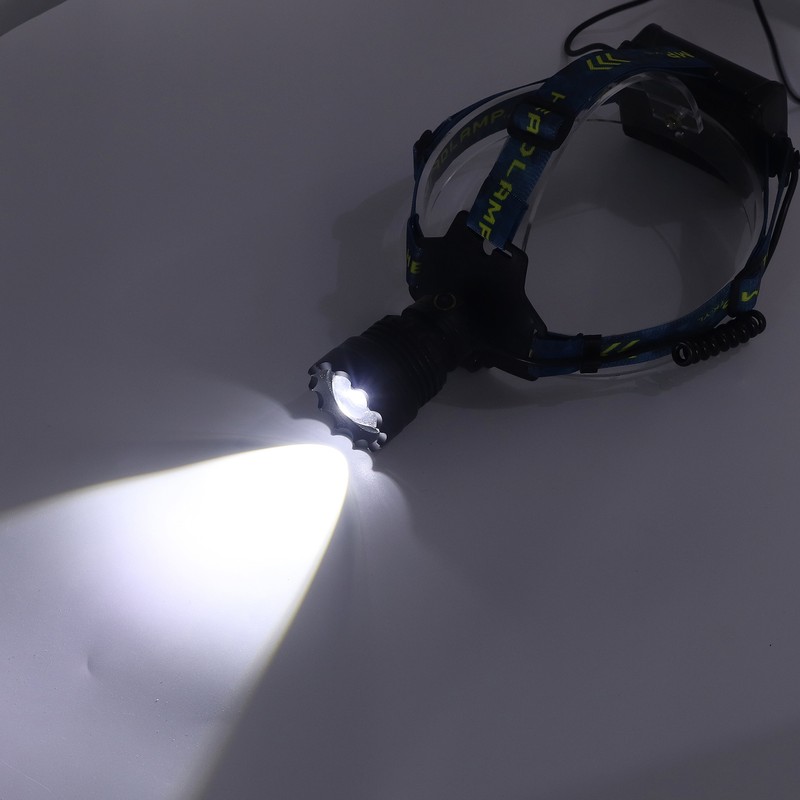 LED Rechargeable Headlight 3000LM 25W High Power Zoomable Headlamp for