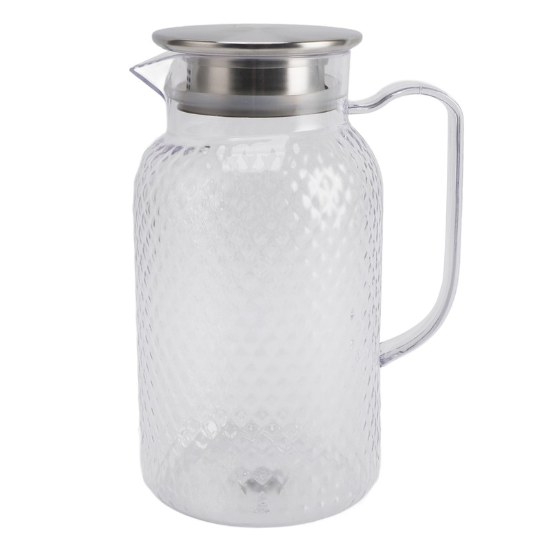 Water Pitcher with Lid and Handle 1500ml Acrylic Heat Resistant