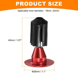 sourcing map Bar End Plugs 6061 Aluminum Handlebar End Caps Bike Plugs 0.7oz Expanding Locking for MTB Road BMX Fixed Gear Bike, Red
