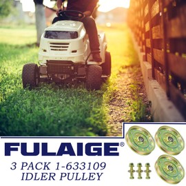 FULAIGE 3 Pack 1-633109 Idler Pulley Replaces Exmark 1-633109 Idler Pulley, Exmark 126-7685 Idler Pulley, Exmark 116-4667, Toro 132-9424, Toro 1-633109 Idler Pulley for Exmark Lazer Z 60" Z400 Mowers