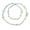 Avalaya Pastel Pink/Mint Shell/Transparent Glass Crystal Bead Long Necklace/110cm L