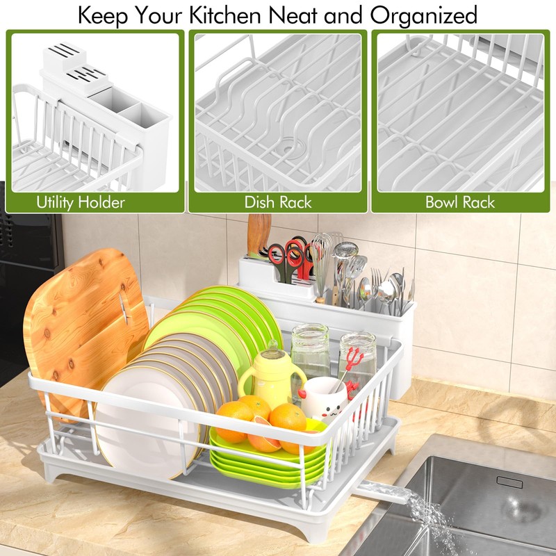SavvyStor Dish Drainer Dish Drainer Space Saving Dish Drainer for