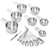 Hudson Essentials Stainless Steel Measuring Cups and Spoons Set (14