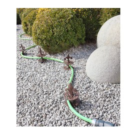 Dehner Hose Guide Nostalgic, Approx. 31 x 10 x 10 cm, Cast Iron, Stainless Steel, Rust