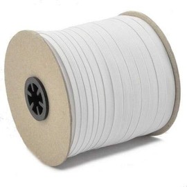Jajasio 100 Metres Elastic Band, White, 8 mm, Boil-Proof Laundry Rubber, Rubber Braid, Trouser Rubber, Briefs, Sewing Tape for Various Garments