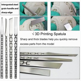 ELITECTK Precision 3D Printer Tool set with Deburring Tool, 3D Printer Spatula,Craft Knife,hand File,Carving Knife,Storage Box Suitable for Sanding, Carving, Modeling, Cutting, Scraping Deburring kit