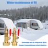 Hourleey RV Winterize Blowout Adapter with 1/4" Quick Connect Plug