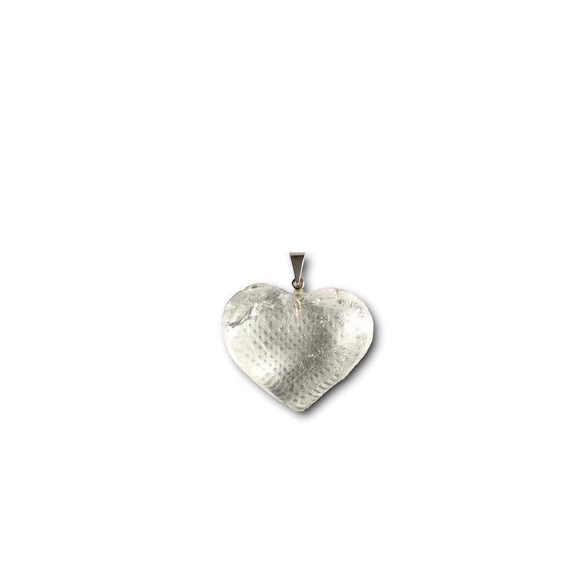 Vives Cortada Heart Pendant White Quartz