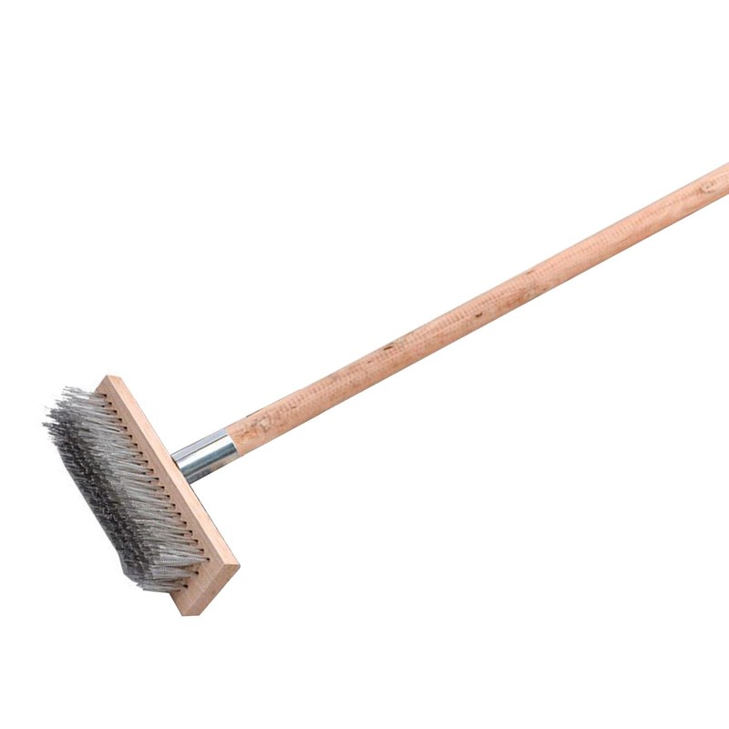 Heavy Duty Rough Surface Floor Brush, Stainless Steel Wire Deck