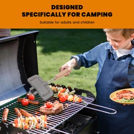 Natudeco Sandwich Frying Pan Small Sandwich Maker Removable Sandwich Clamp Portable Non Stick Flip Pan Kitchen Tool for Breakfast Toast Omelets