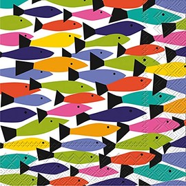 Boston International - Servilletas de papel, diseo de cctel, Arcoiris (Rainbow), 5 x 5-Inches, 1