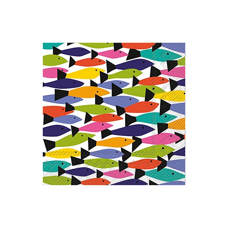 Boston International - Servilletas de papel, diseo de cctel, Arcoiris