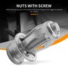 Ahvqevn 20pcs M6x25 Jack Nut Car Metal Screw Petal Nut