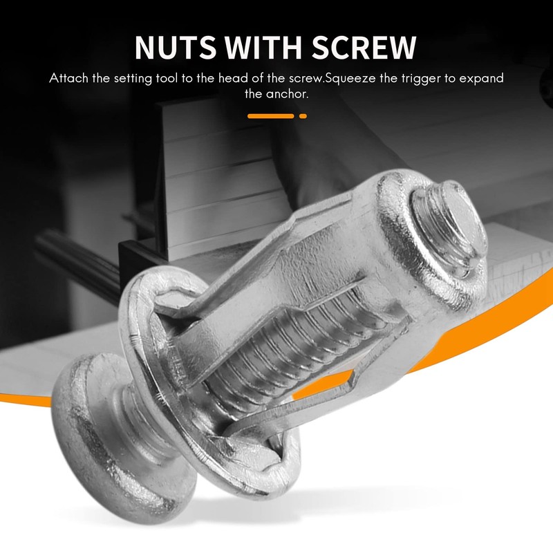 Ahvqevn 20pcs M6x25 Jack Nut Car Metal Screw Petal Nut