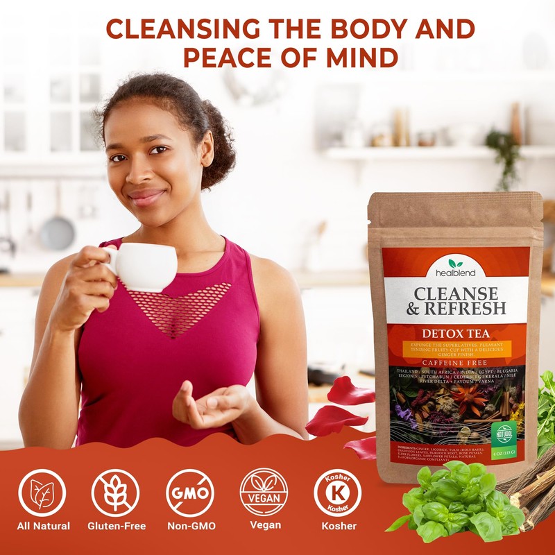 Herbal Detox Tea: Cleanse Tea for Digestive Health, Natural Energy