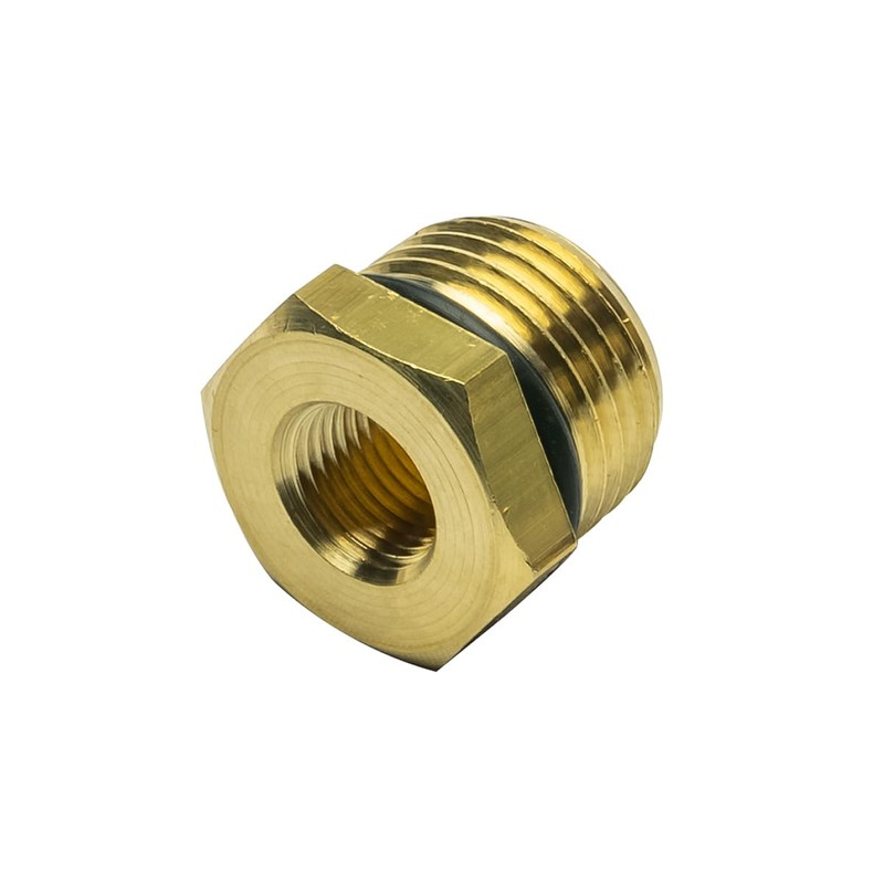 GlowShift M18 x 1.5 Male to 1/8-27 NPT Female Gauge