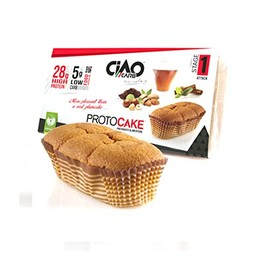 Ciaocarb IAF00073045 ProtoCake, 4 Snack da 45 g, Mandorla