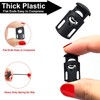 Hash 6 Pcs Plastic Single Hole Spring Cord Locks Toggle