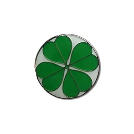 GBJUK Four Leaf Clover Shamrock Enamel Pin Lapel Badge with Butterfly Clasp Back