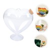 Zerodeko Heart Jar Candy Holder Glass Vases Glass Candy Dish