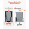 VEVOR Pull-Out Trash Can, 35 QT x2 Double Under Mount