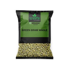 WEEFA ORGANIC Green Gram Whole/Hari Mung/Pesara Pappu (500gms)