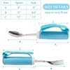 Adaptive Utensils Aid Tableware- Weighted Special Spoon Fork Sets, Travel