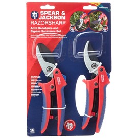 Spear & Jackson CUTTINGSET2 Bypass & Anvil Secateurs Set