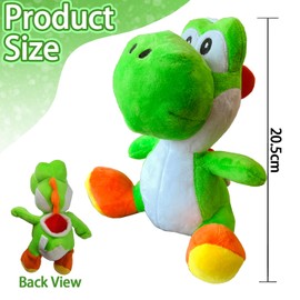 Yoshi Plush Toy, Plush Yoshi in Green, Yoshi Soft Toy, Soft Toy Dinosaur, Cartoon Plush Toys, Yoshi Plush Toys for Boys Girls Kids