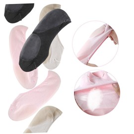 FRCOLOR 1pair Moisturizing Gel Ankle Socks for Girls Low-cut Foot Protectors Breathable and Soft Design Comfortable Fit for Everyday Wear Black Spa Gel Socks for Foot