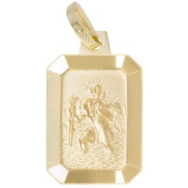 My Gold Men's Christopher Pendant 333 Gold (Without Chain) Genuine Yellow Gold (8 Carat) Pendant Men's Pendant St Christopher Navid, Yellow Gold, No Gemstone
