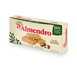 El Almendro Sugar Free Soft Almond Turron (Turron Blando) 7oz (200 G)