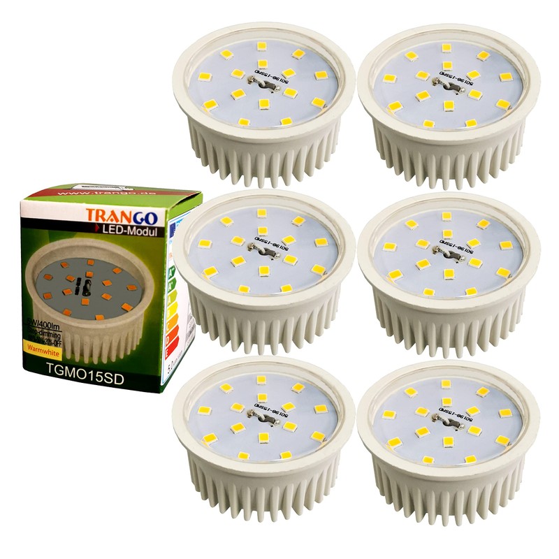 Trango® 6 LED Dimmable Square Recessed Downlight including 6X6 W