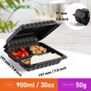 YANGRUI To Go Containers, 65 Pack 7.8 Inch BPA Free