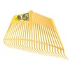 Rekord Leaf Rake (Yellow) Made of Plastic with 26 Prongs,