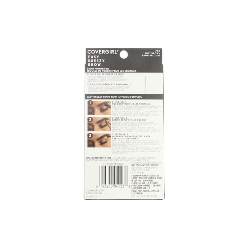COVERGIRL Easy Breezy - Kit de polvo para cejas, color