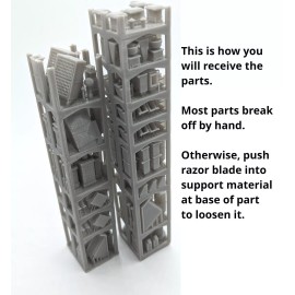 EeeWeeGeeWee N Scale Roof Details Kit Air Conditioners Ductwork Chimneys Roof Entry