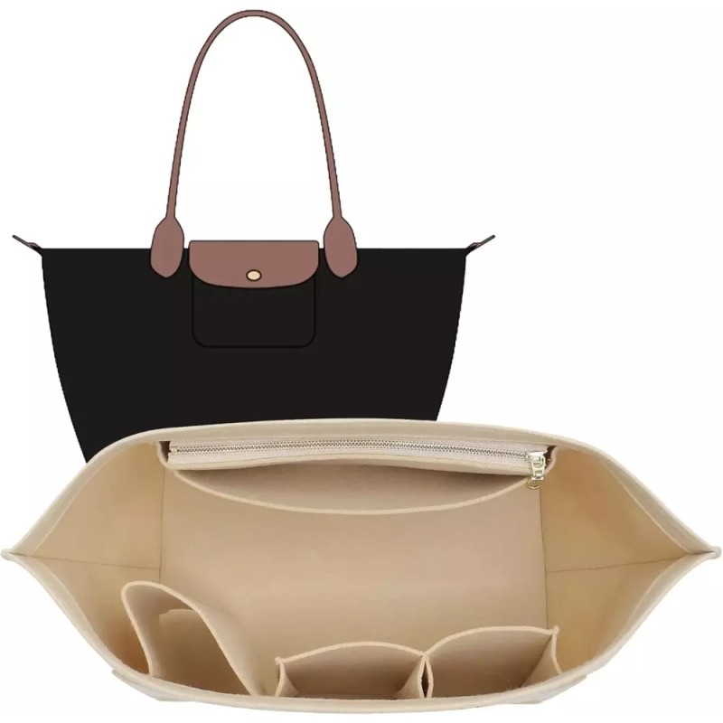 Longchamp 롱샹 르 플리지 L 토트백 M 핸드백용 펠트 지갑