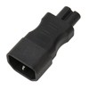 4Pcs IEC320 C14 to IEC320 C7 Power Adapter Universal Black