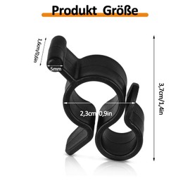 Awning Hooks, Pack of 20 Piping Strip Hooks, RV Awning Hooks, S Shaped Hooks, Awning Hooks, Awning Hooks, for Motorhome, Caravan, Indoor and Outdoor Decoration, Black