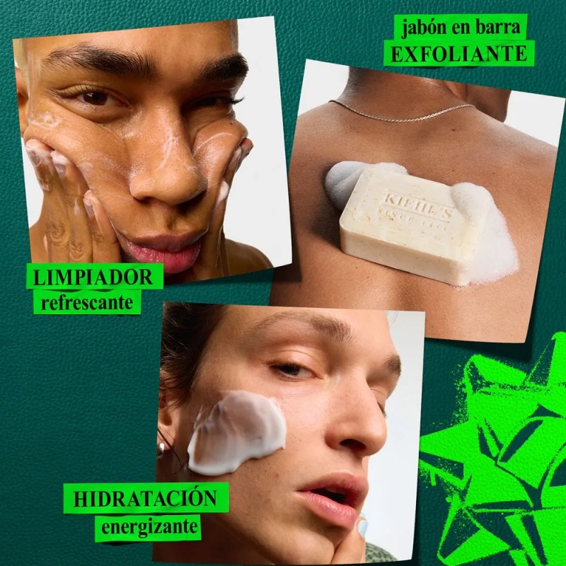 🧴 Kiehls - Set de regalo Mens Energizing Essentials, Esenciales