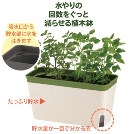 Richell 700962 Mielno Plus Planter 27 Type N Dark Brown Bottom Water Supply Soil Capacity 0.7 L Water Capacity 0.7 L