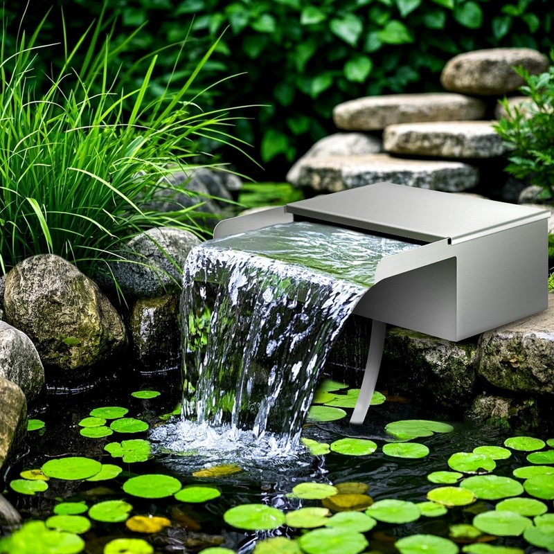 Pond Waterfall Spillway with Filter and Pump Kit - 304