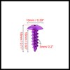 Hihaha 50pcs 5mm Universal Purple Motorcycle Round Cross Head Self