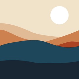 20 Napkins H?gel and Mountains in the Sun | W?ste | Table Decoration | Decoupage | Napkin Technique 33 x 33 cm